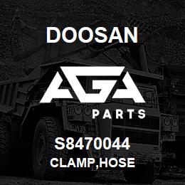 S8470044 Doosan CLAMP,HOSE | AGA Parts