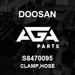 S8470095 Doosan CLAMP,HOSE | AGA Parts