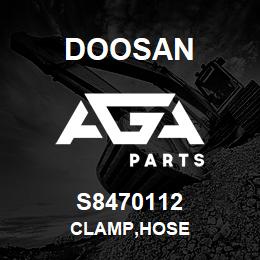 S8470112 Doosan CLAMP,HOSE | AGA Parts