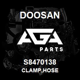 S8470138 Doosan CLAMP,HOSE | AGA Parts