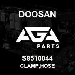 S8510044 Doosan CLAMP,HOSE | AGA Parts