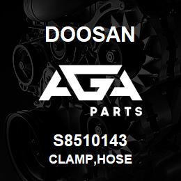 S8510143 Doosan CLAMP,HOSE | AGA Parts