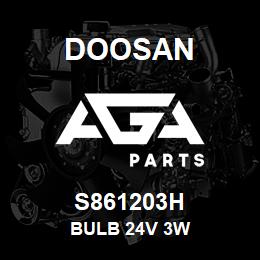 S861203H Doosan BULB 24V 3W | AGA Parts