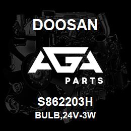 S862203H Doosan BULB,24V-3W | AGA Parts