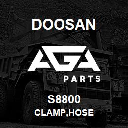 S8800 Doosan CLAMP,HOSE | AGA Parts