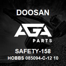 SAFETY-158 Doosan HOBBS 085094-C-12 10-80VDC,2-SCREW BLACK | AGA Parts