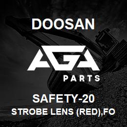 SAFETY-20 Doosan STROBE LENS (RED),FOR TALL STROBE LIGHT | AGA Parts