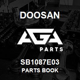 SB1087E03 Doosan PARTS BOOK | AGA Parts