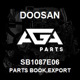 SB1087E06 Doosan PARTS BOOK,EXPORT | AGA Parts