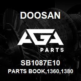 SB1087E10 Doosan PARTS BOOK,1360,1380 | AGA Parts