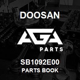 SB1092E00 Doosan PARTS BOOK | AGA Parts