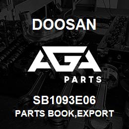 SB1093E06 Doosan PARTS BOOK,EXPORT | AGA Parts