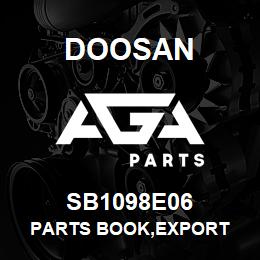 SB1098E06 Doosan PARTS BOOK,EXPORT | AGA Parts