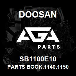 SB1100E10 Doosan PARTS BOOK,1140,1150 | AGA Parts