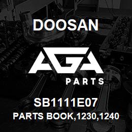 SB1111E07 Doosan PARTS BOOK,1230,1240 | AGA Parts