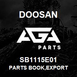 SB1115E01 Doosan PARTS BOOK,EXPORT | AGA Parts