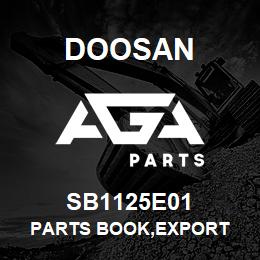 SB1125E01 Doosan PARTS BOOK,EXPORT | AGA Parts