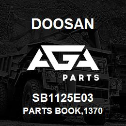 SB1125E03 Doosan PARTS BOOK,1370 | AGA Parts