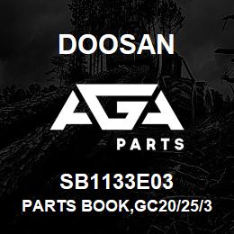 SB1133E03 Doosan PARTS BOOK,GC20/25/30/33E5 (HMC 2.4L) | AGA Parts