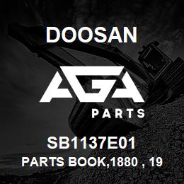 SB1137E01 Doosan PARTS BOOK,1880 , 1900 | AGA Parts