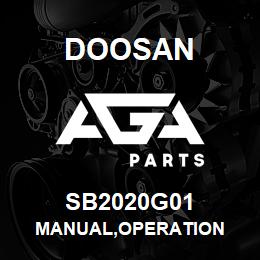 SB2020G01 Doosan MANUAL,OPERATION | AGA Parts