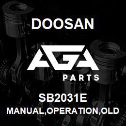 SB2031E Doosan MANUAL,OPERATION,OLD | AGA Parts