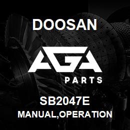 SB2047E Doosan MANUAL,OPERATION | AGA Parts