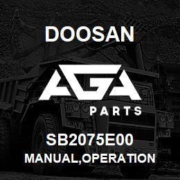 SB2075E00 Doosan MANUAL,OPERATION | AGA Parts