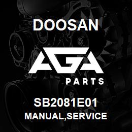 SB2081E01 Doosan MANUAL,SERVICE | AGA Parts