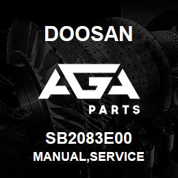 SB2083E00 Doosan MANUAL,SERVICE | AGA Parts