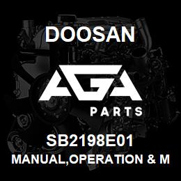 SB2198E01 Doosan MANUAL,OPERATION & MAINTENANCE | AGA Parts