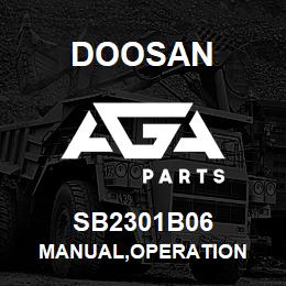 SB2301B06 Doosan MANUAL,OPERATION | AGA Parts