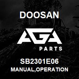 SB2301E06 Doosan MANUAL,OPERATION | AGA Parts