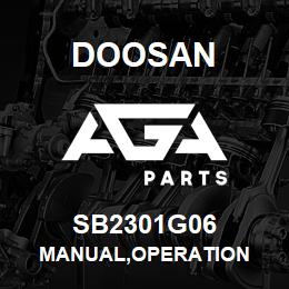 SB2301G06 Doosan MANUAL,OPERATION | AGA Parts