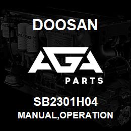 SB2301H04 Doosan MANUAL,OPERATION | AGA Parts