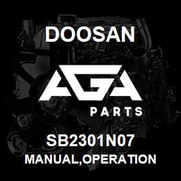 SB2301N07 Doosan MANUAL,OPERATION | AGA Parts