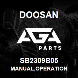 SB2309B05 Doosan MANUAL,OPERATION | AGA Parts