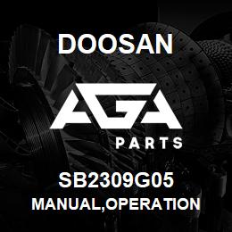 SB2309G05 Doosan MANUAL,OPERATION | AGA Parts