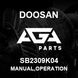 SB2309K04 Doosan MANUAL,OPERATION | AGA Parts