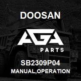 SB2309P04 Doosan MANUAL,OPERATION | AGA Parts