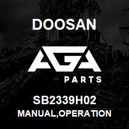 SB2339H02 Doosan MANUAL,OPERATION | AGA Parts