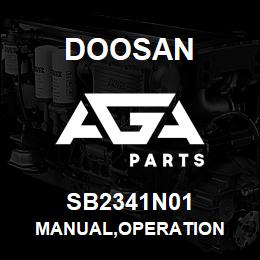 SB2341N01 Doosan MANUAL,OPERATION | AGA Parts