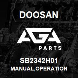 SB2342H01 Doosan MANUAL,OPERATION | AGA Parts