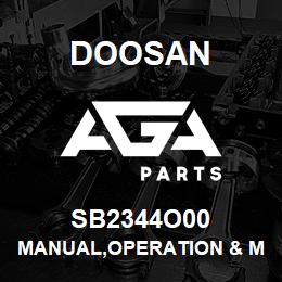 SB2344O00 Doosan MANUAL,OPERATION & MAINTENANCE,ROMANIAN | AGA Parts