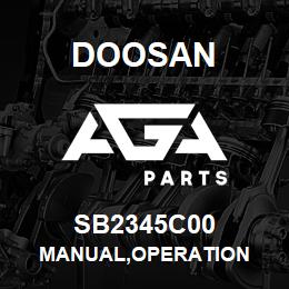 SB2345C00 Doosan MANUAL,OPERATION | AGA Parts