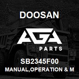 SB2345F00 Doosan MANUAL,OPERATION & MAINTENANCE,D160S-5 | AGA Parts