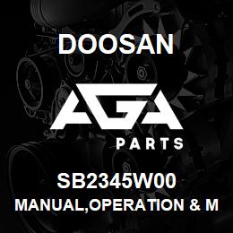 SB2345W00 Doosan MANUAL,OPERATION & MAINTENANCE,POLISH | AGA Parts