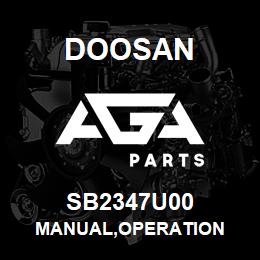 SB2347U00 Doosan MANUAL,OPERATION | AGA Parts