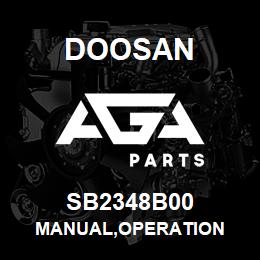 SB2348B00 Doosan MANUAL,OPERATION | AGA Parts