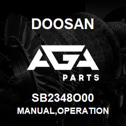 SB2348O00 Doosan MANUAL,OPERATION | AGA Parts